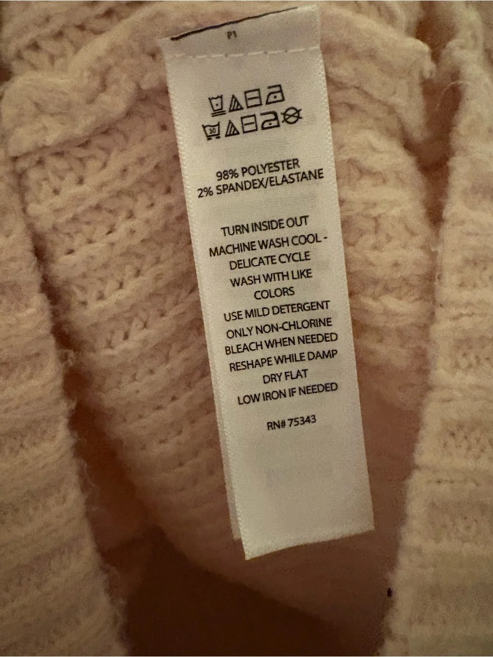 Rachel Zoe Women’s Cable Knit Crewneck Sweater Light Pink